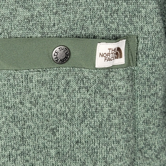 North Face Green Half-Zip Sweater Line with Fleece Size XL - Picture 3 of 6